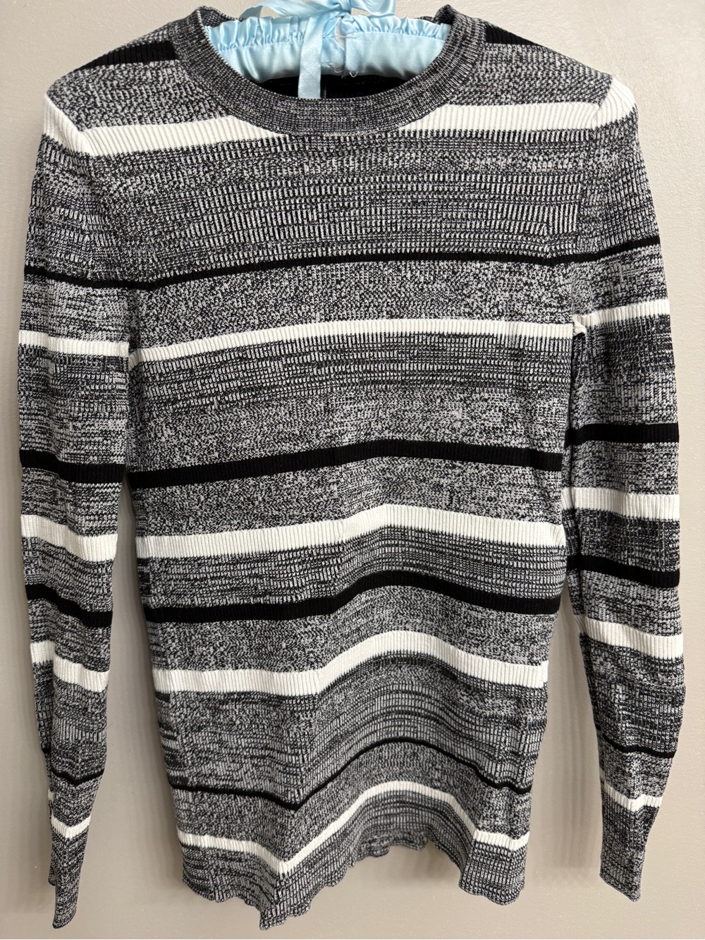 Banana Republic Scuba Knit Sweater Women's Size S Black/White.